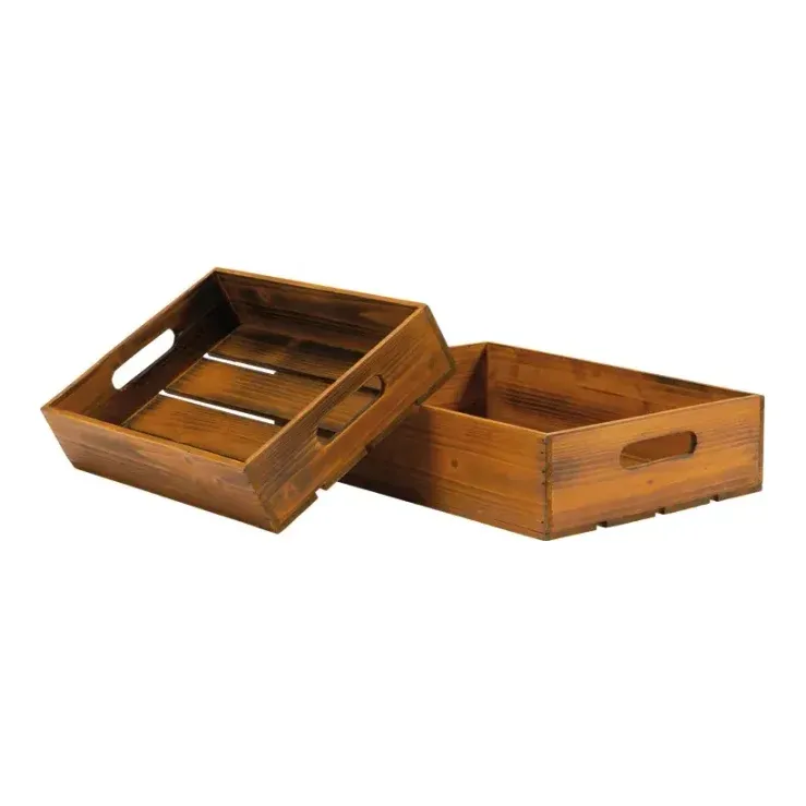 Trækasser, 2-delt, natur, butik – Brøndsholm