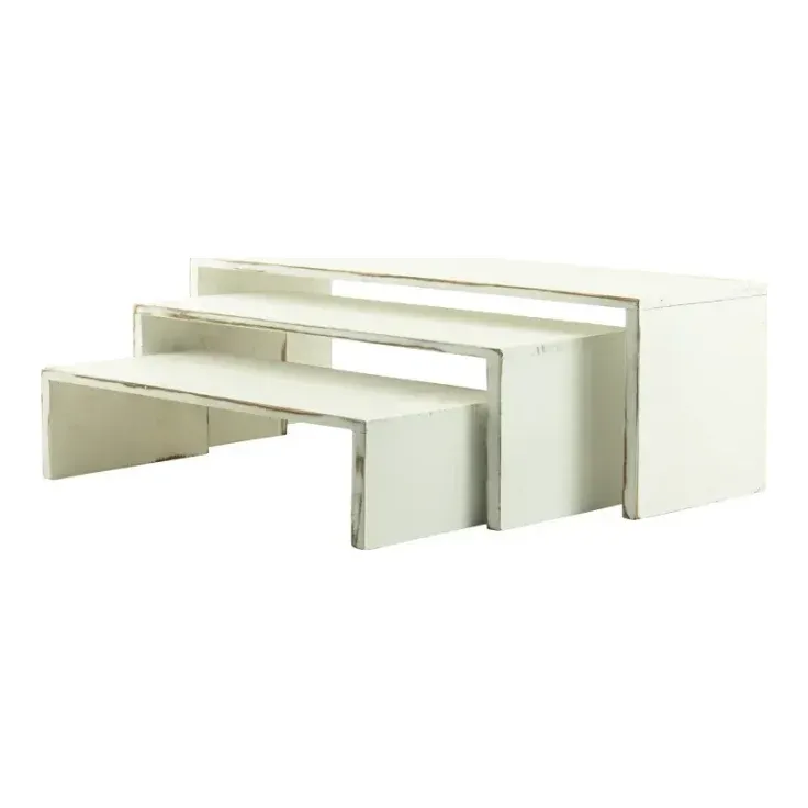 Træstande, 3 stk, 56x18x18cm, butik & erhverv – Brøndsholm