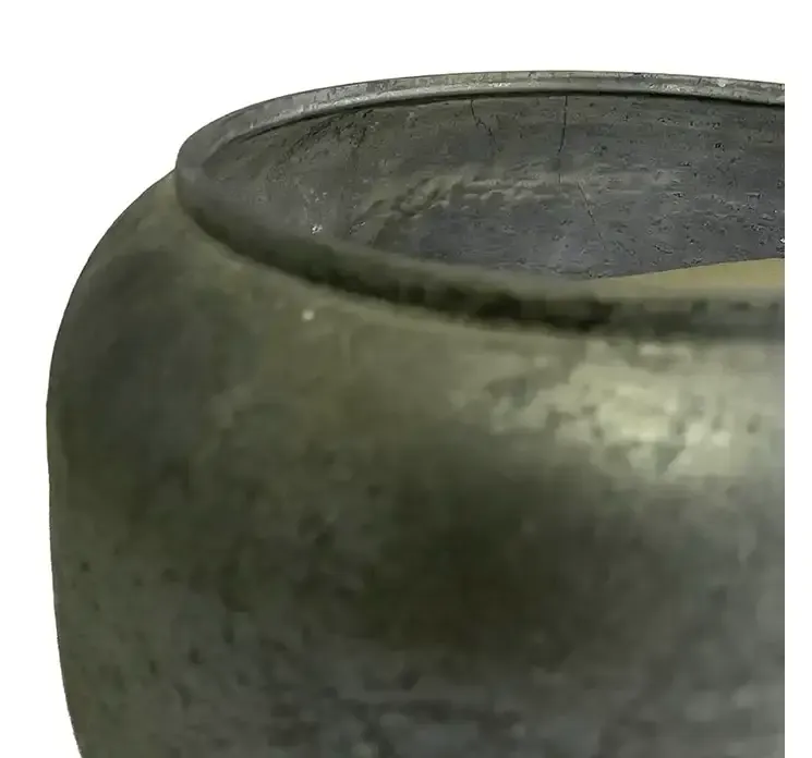 Krukke large af børstet glas i grøn