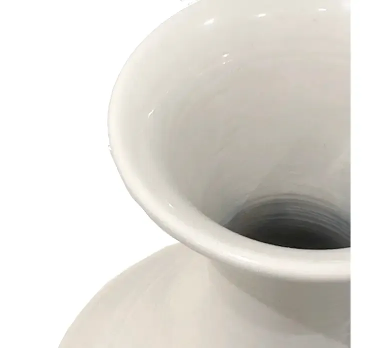 Vase i hvid jern closeup