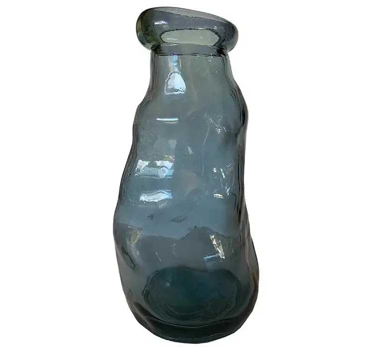 Vase af glas i blå kaldet simplicity