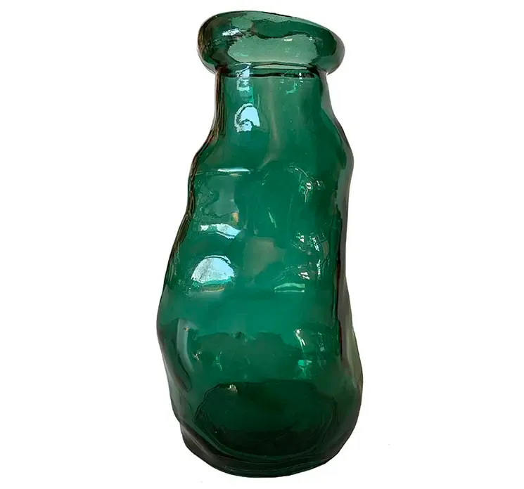 Vase simplicity af glas i grøn