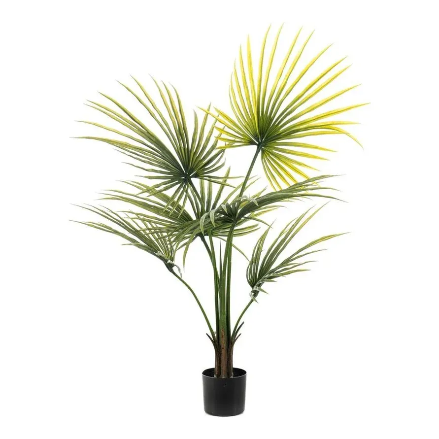 Washingtonia palme i potte, 100cm, UV, kunstig plante – Brøndsholm