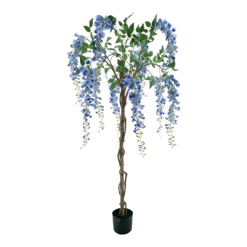 Wisteria træ i potte, 150cm, lavendel, kunstig plante – Brøndsholm